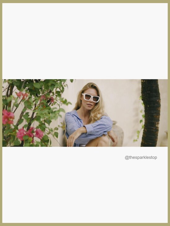 Oversized Cat Eye Sunglasses with UV400 Protection, Plastic Frames main image 5